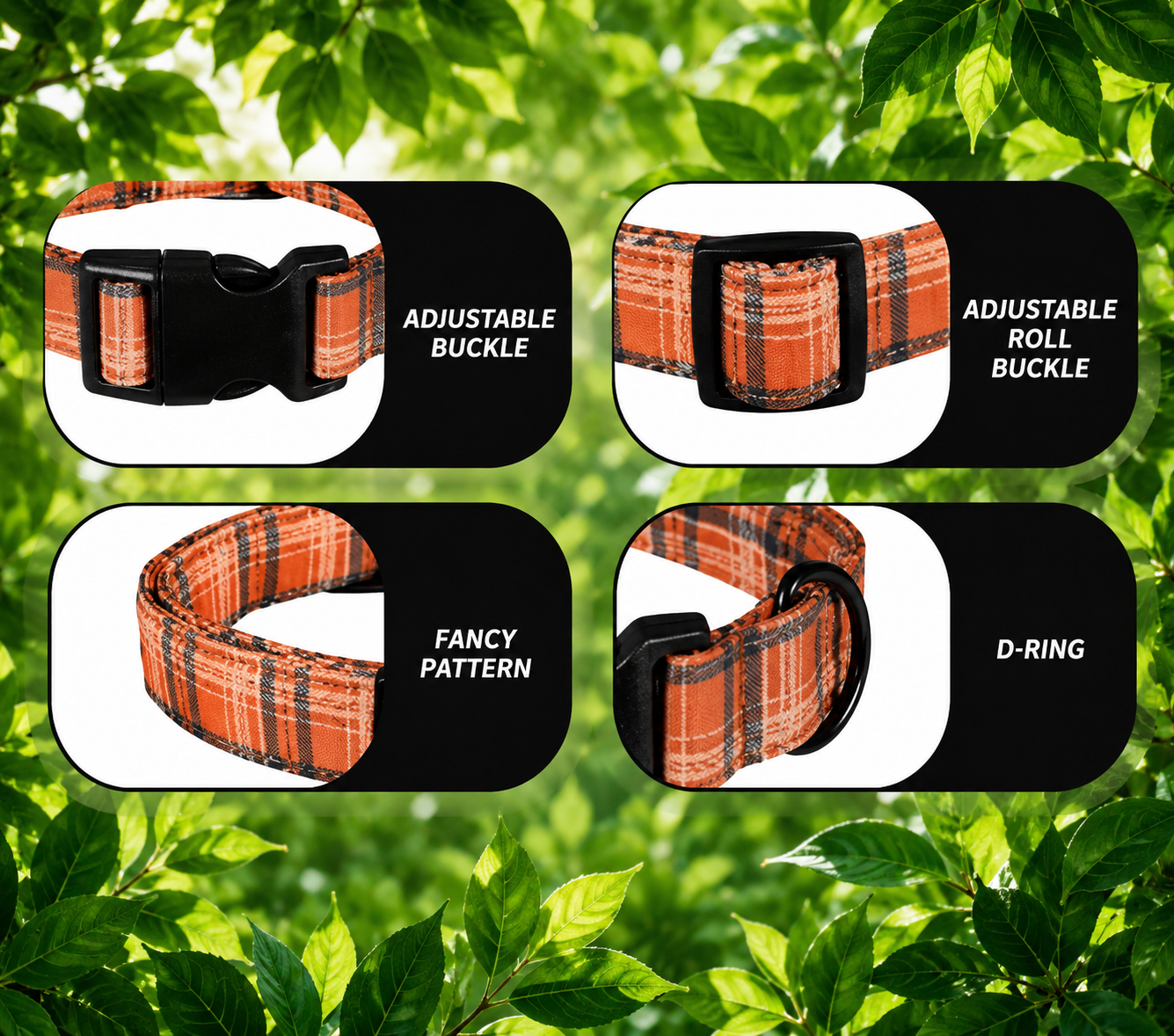 Autumn Heritage Plaid Dog Collar