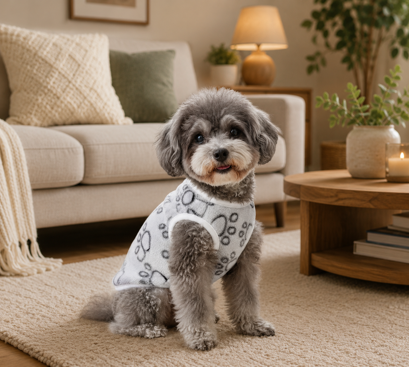 Paw Prints Plush Fleece Jersey