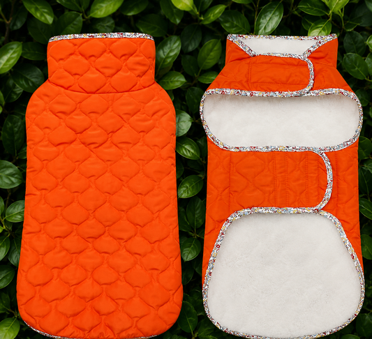 Padded Velcro Strap Jacket (with Floral Edging)