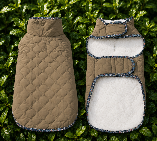 Padded Velcro Strap Jacket (with Floral Edging)