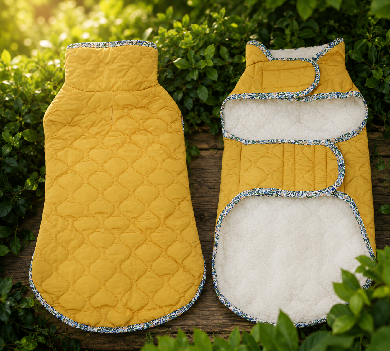 Padded Velcro Strap Jacket (with Floral Edging)