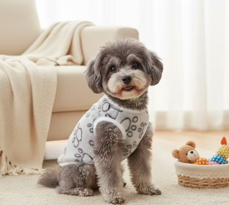Paw Prints Plush Fleece Jersey