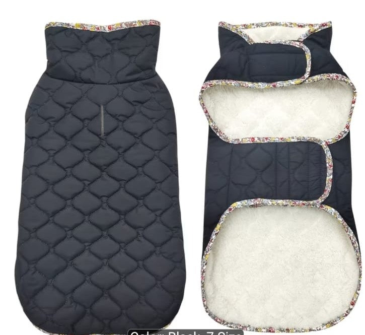 Padded Velcro Strap Jacket (with Floral Edging)